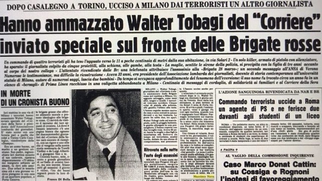 Articolo su uccisione Walter Tobagi Articolo su uccisione Walter Tobagi