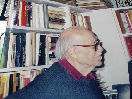 Lo scrittore Ernesto Sabato nella sua casa di Buenos Aires (foto di Romano Pitaro)