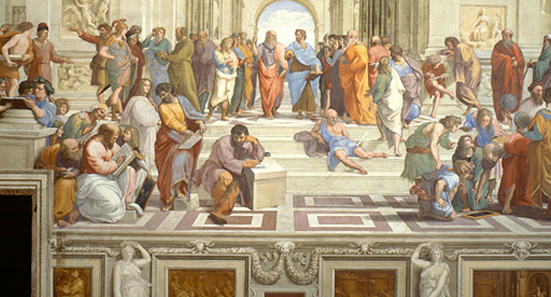Scuola di Atene primo piano