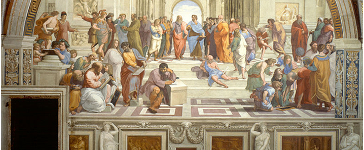 Scuola di Atene primo piano